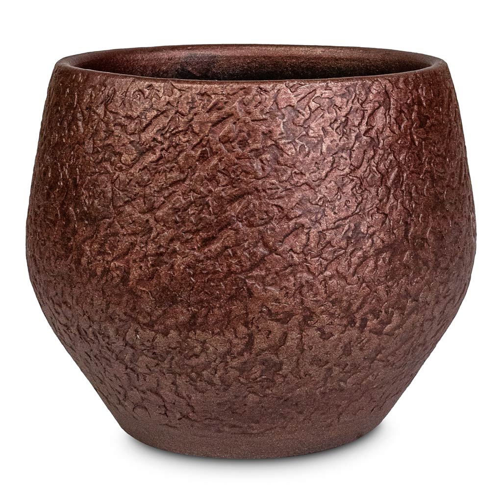 Noor Pot Velvet Brown - 16x13cm