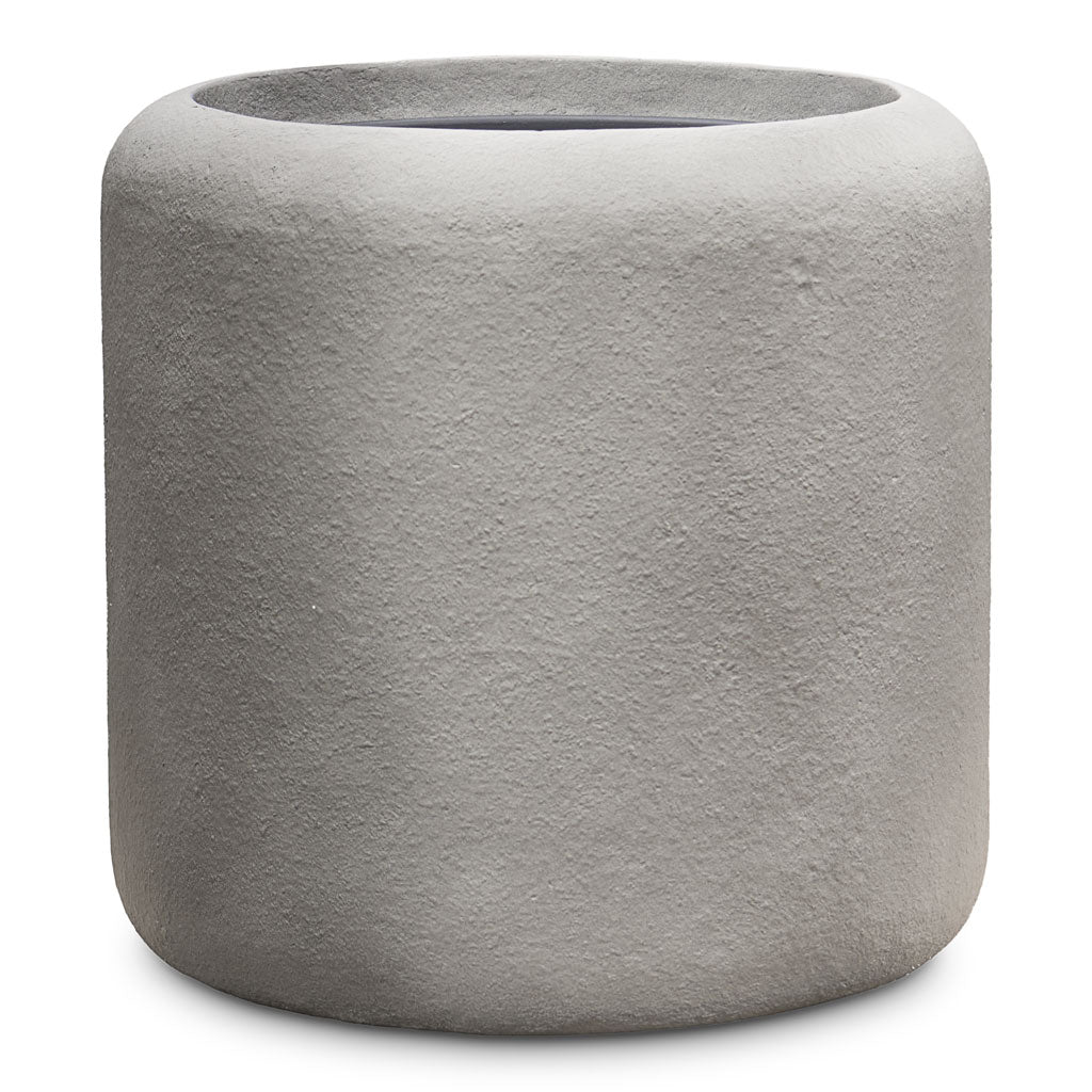 Nucast Cylinder Planter Elephant Grey 33x34cm