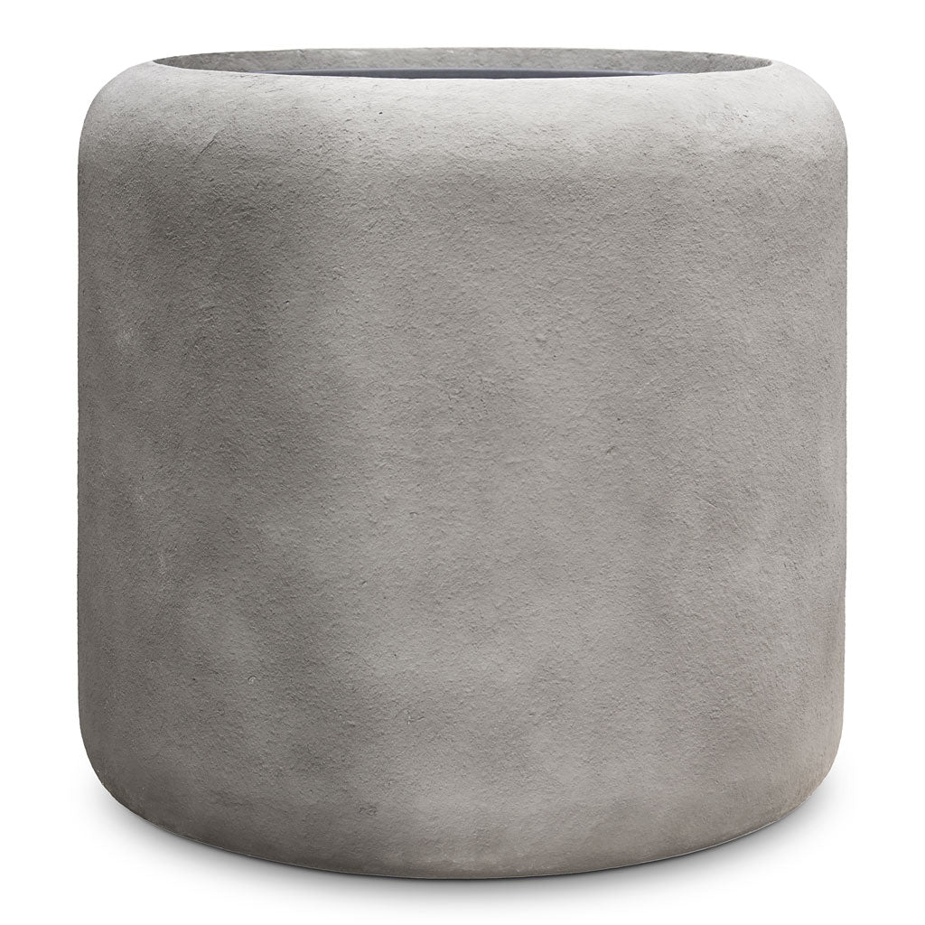Nucast Cylinder Planter Elephant Grey 38x40cm