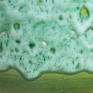 Ocean Glaze Plant Pot - Emerald Texture