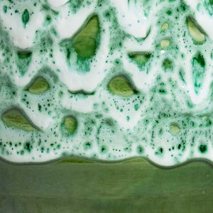 Ocean Glaze Plant Pot - Emerald Surface
