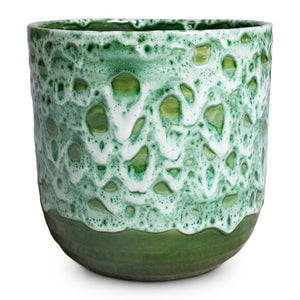 Ocean Glaze Plant Pot - Emerald Large