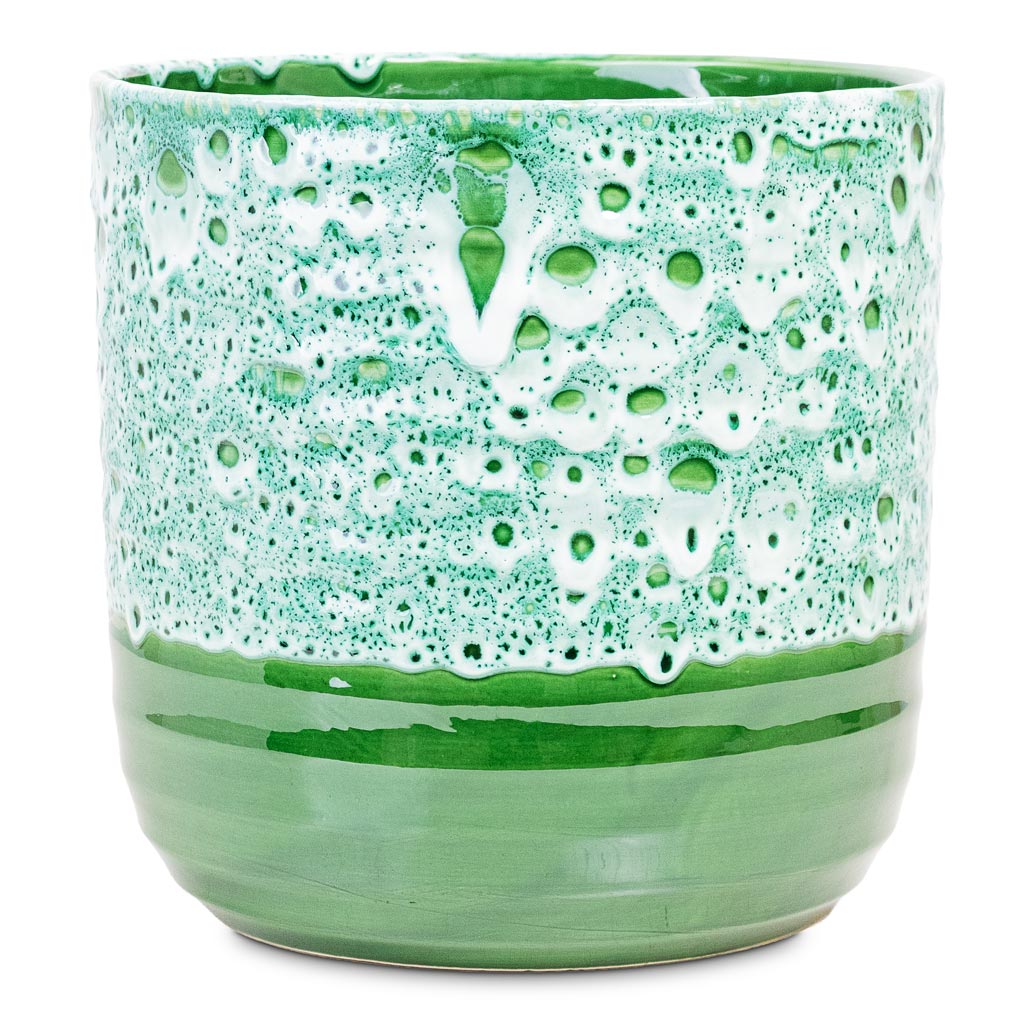 Ocean Glaze Pot Emerald 21x21cm