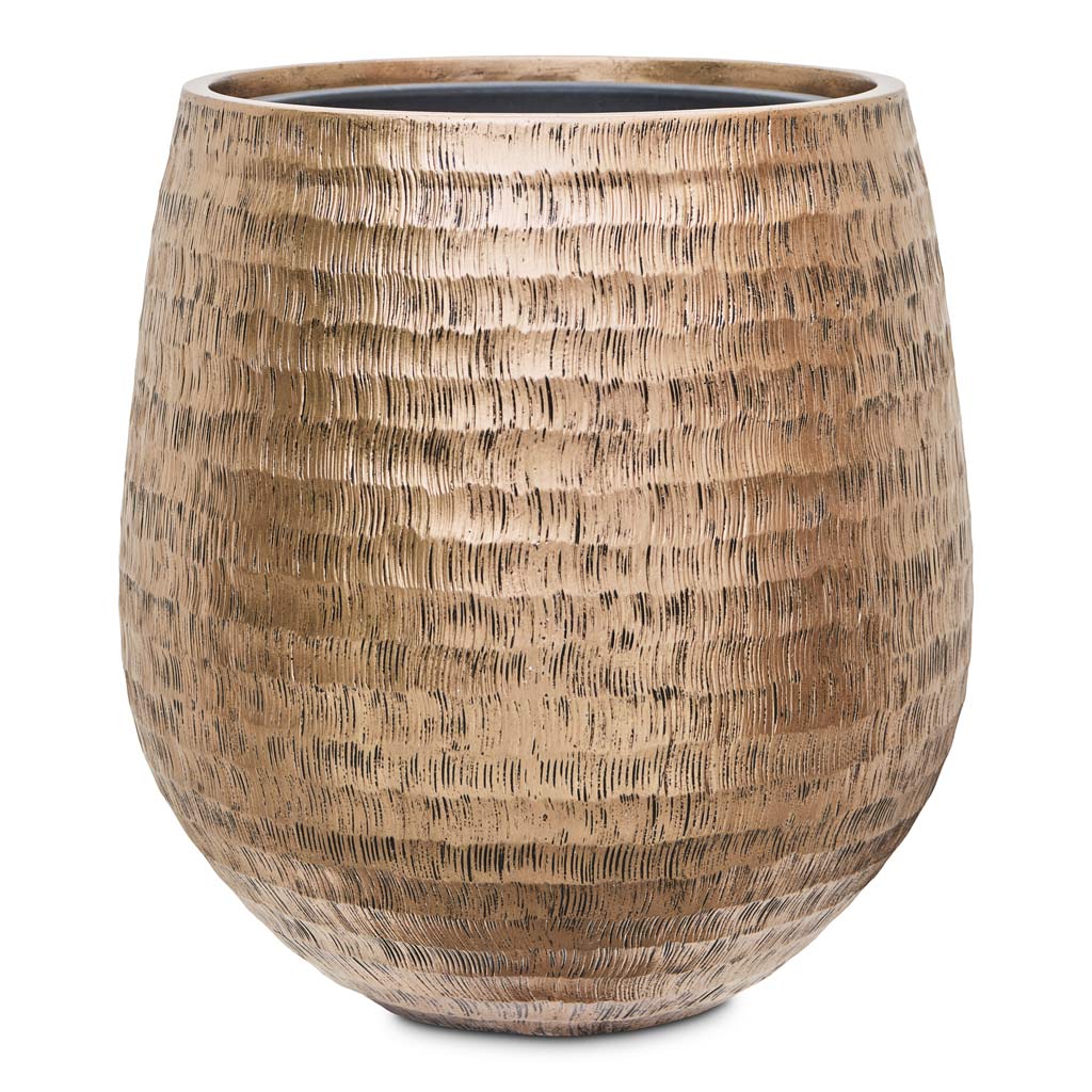 Opus Hammered Darcy Planter Gold 45x48cm