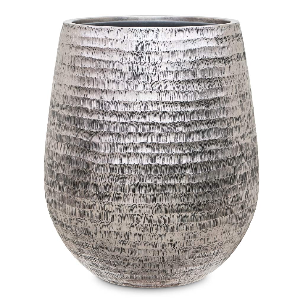 Opus Hammered Darcy Planter Silver 59x69cm