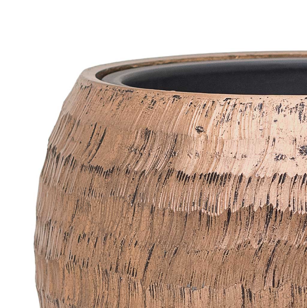 Opus Hammered Globe Planter Gold Metallic Textures