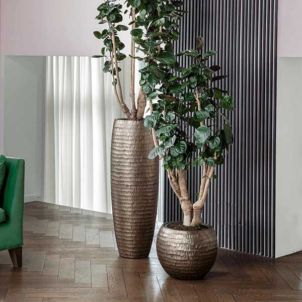 Opus Hammered Gold Planters