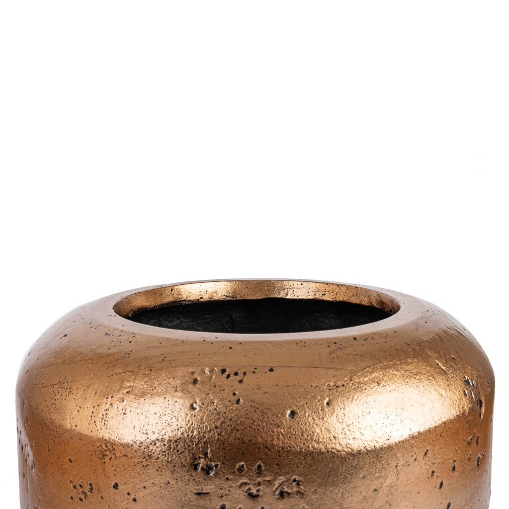 Opus Raw Couple Planter - Gold - Opening