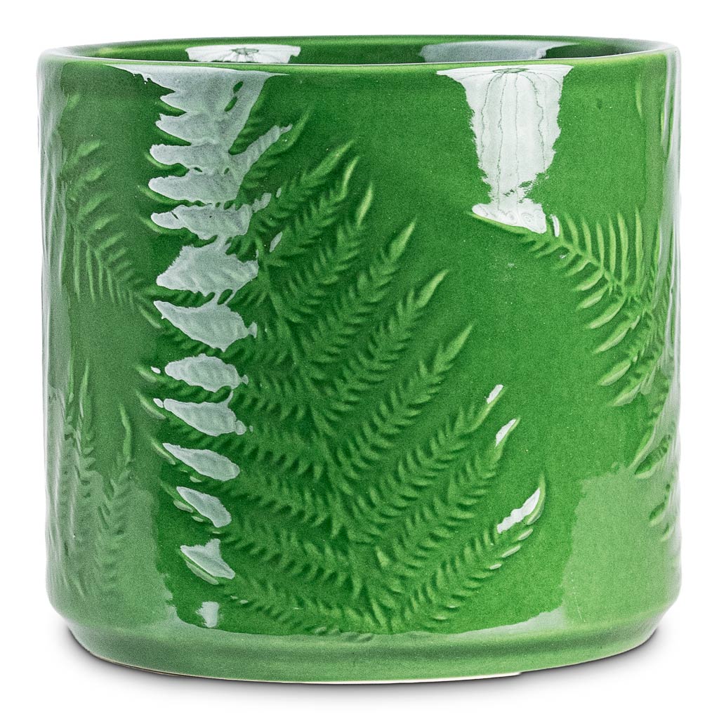 Orla Fern Pot Emerald 15.5x14cm pot 