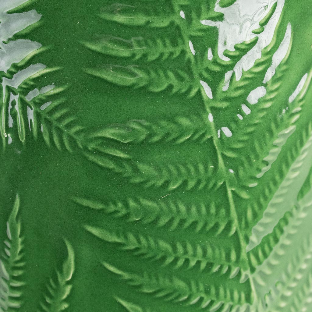Orla Fern Pot Emerald Close Up