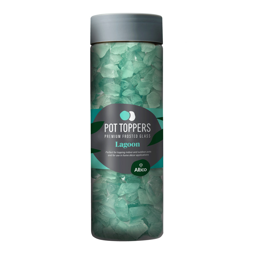 Round Pot Topper Pebble Pot Topper Jar - Lagoon - Quality Pots | HORTOLOGY