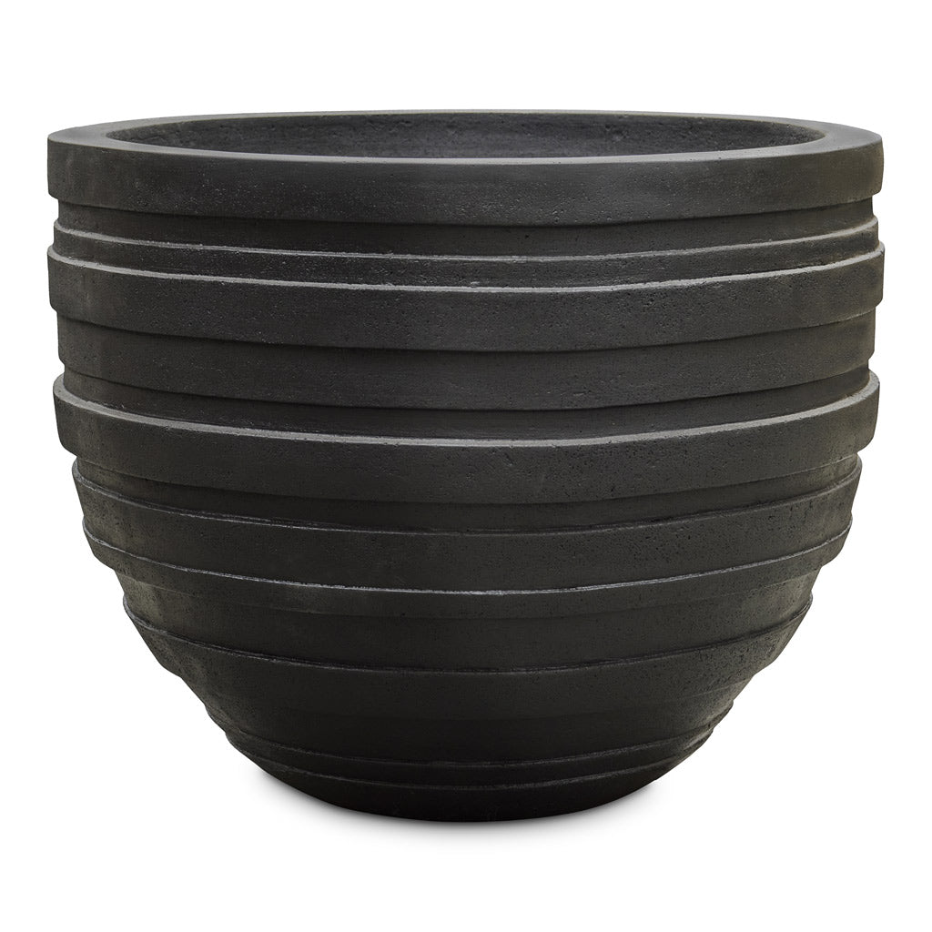 Polystone Coated Junar Planter Smoke 90x72cm