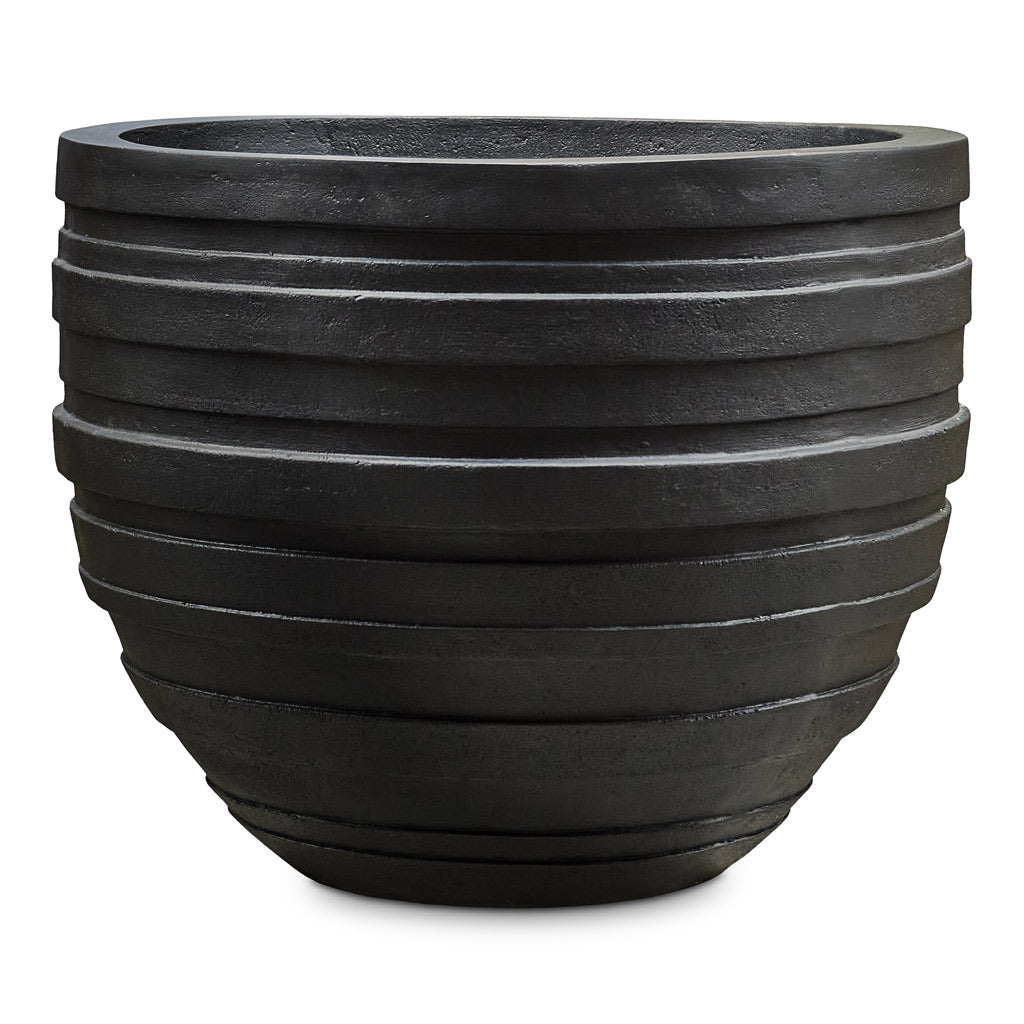 Polystone Coated Junar Planter Smoke 90x72cm