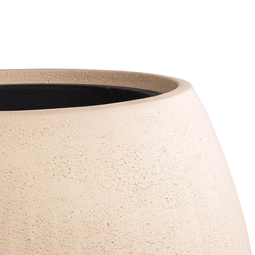 Polystone Coated Plain Balloon Planter - Natural