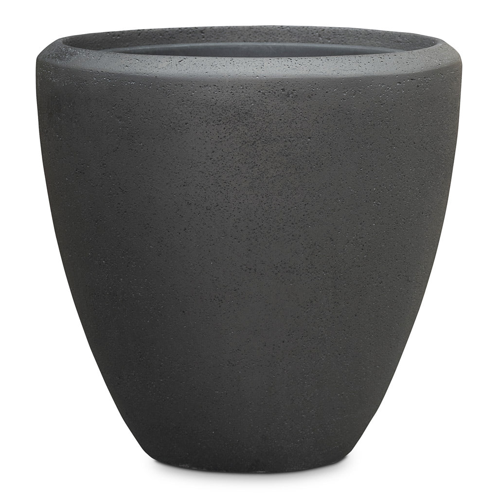 Polystone Plain Couple Planter Smoke 40x40cm 2