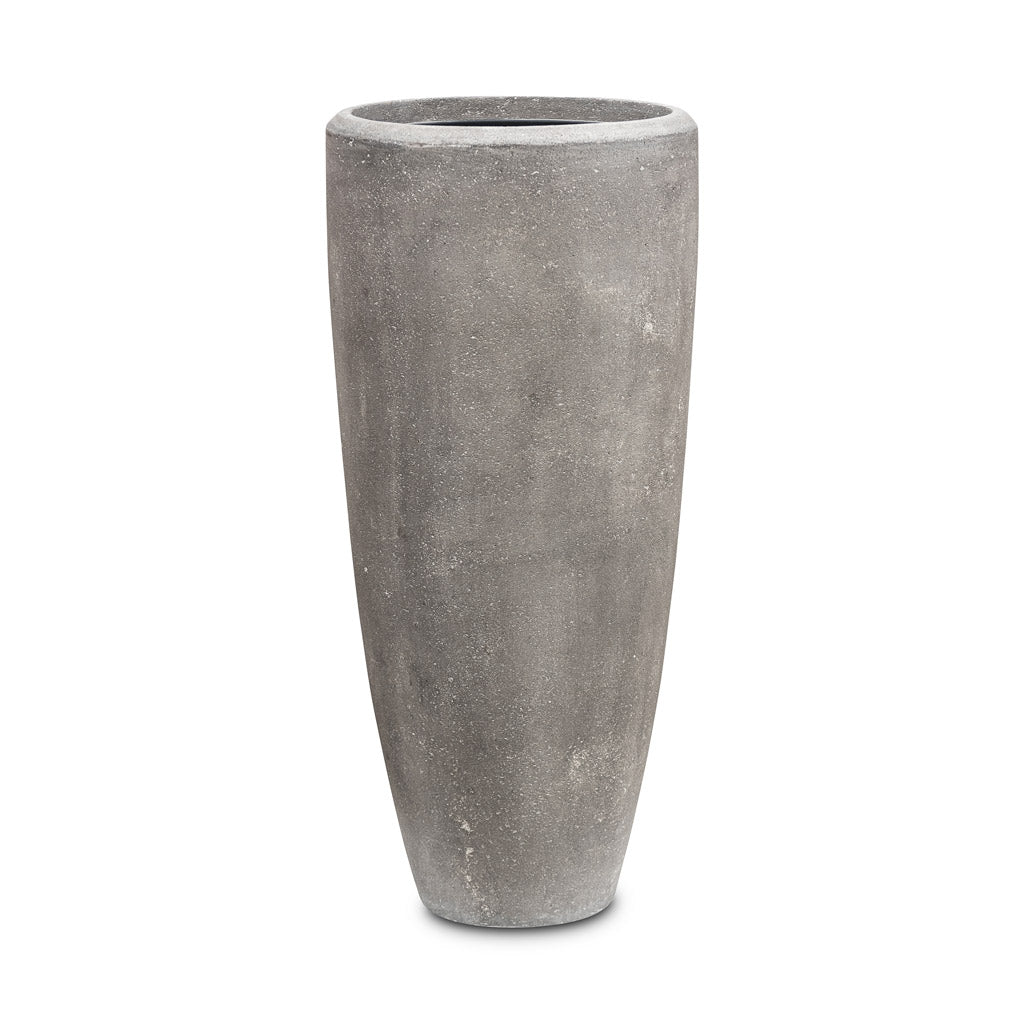 Polystone Plain Partner Planter Raw Grey 30x90cm
