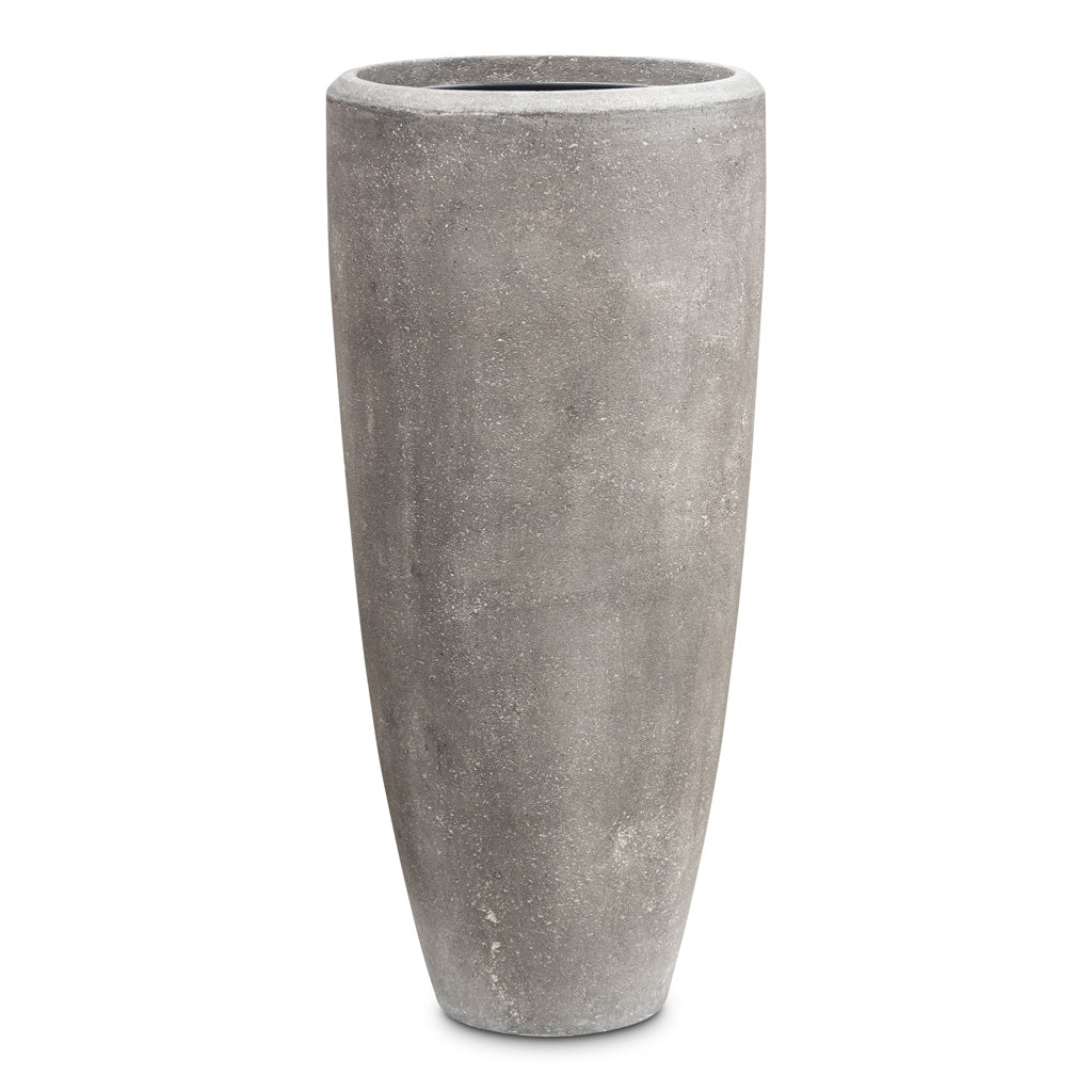 Polystone Plain Partner Planter Raw Grey 50x120cm