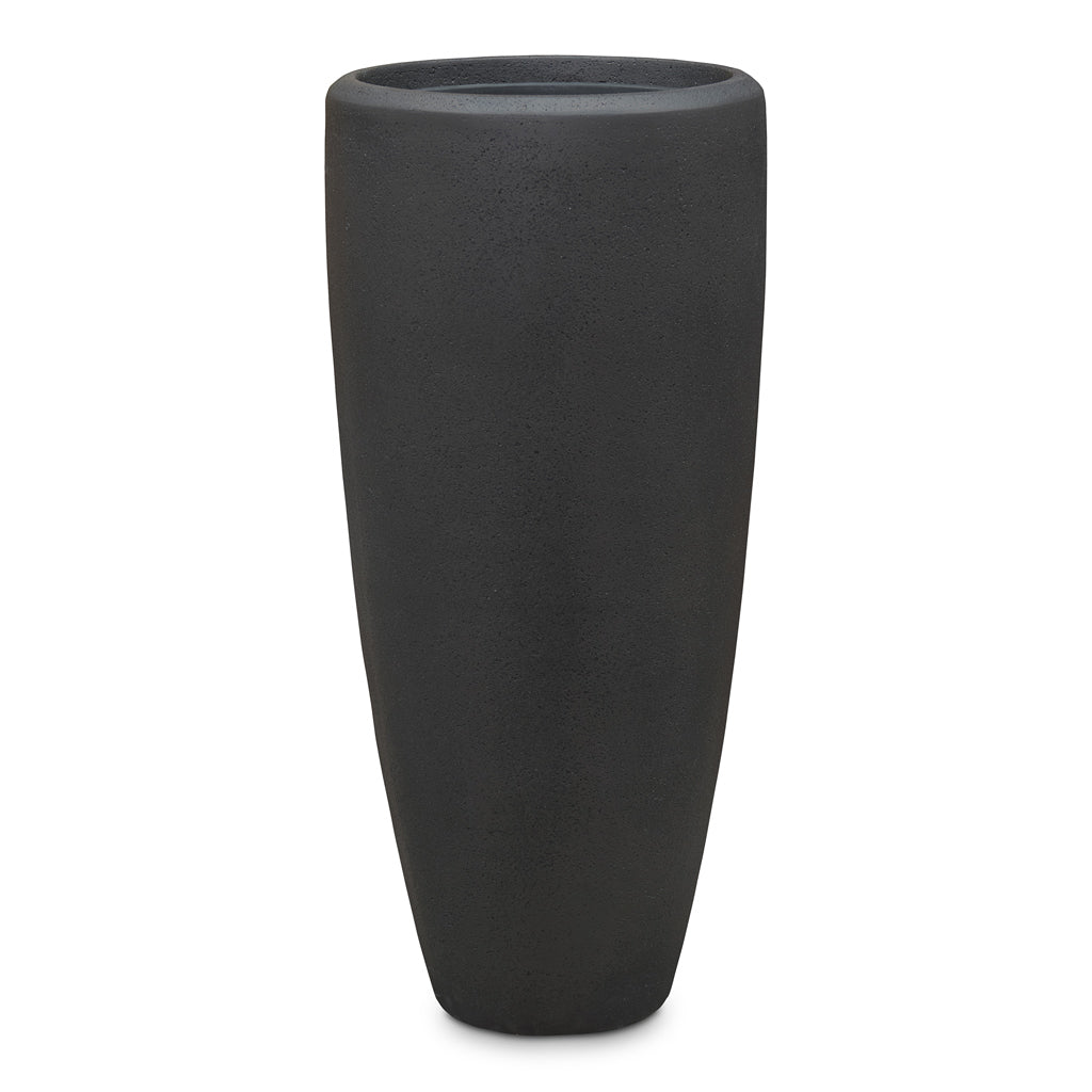 Polystone Plain Partner Planter Smoke 30x70cm