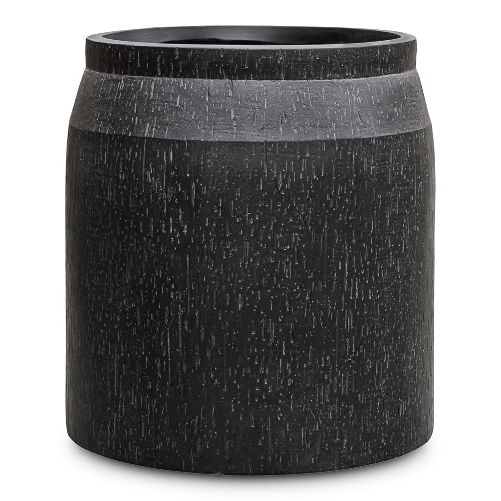 Raindrop Cylinder Jar Planter Anthracite 36x39cm