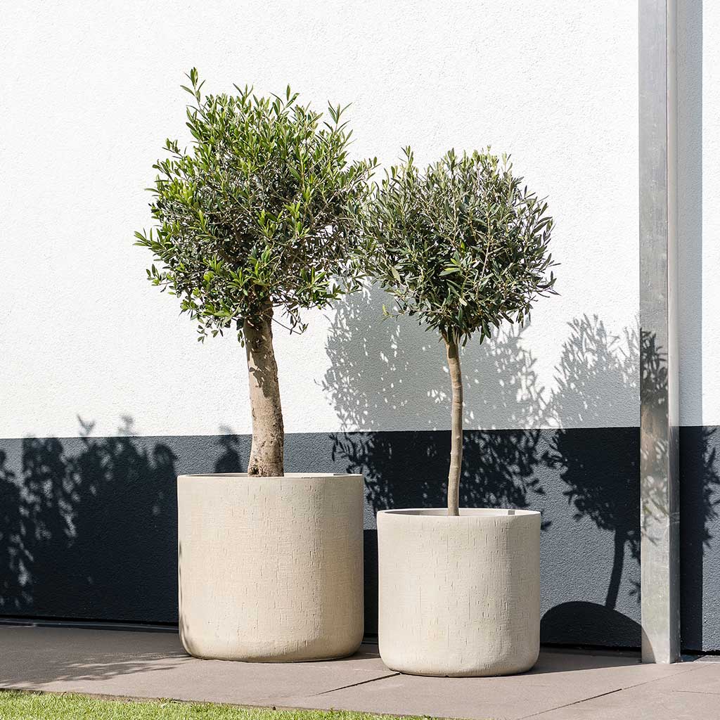 Raindrop Round Planters Stone Outdoors