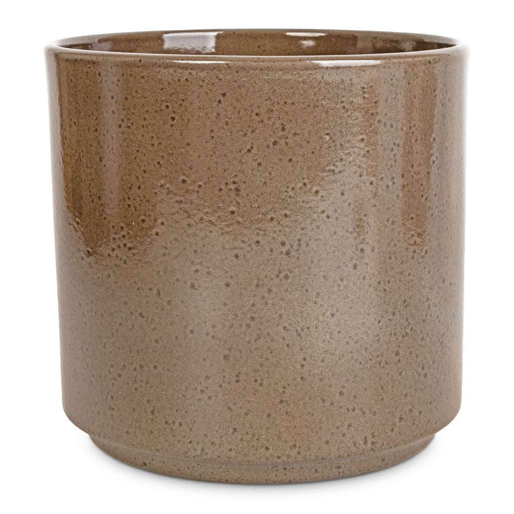 Remmi Glaze Plant Pot - Mocha Medium