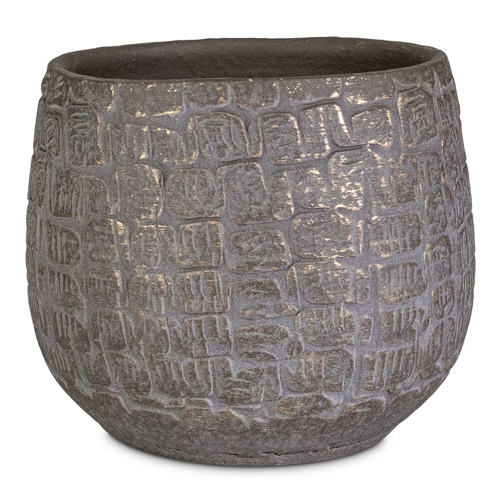 Renzo Pot Shiny Slate 15x13cm