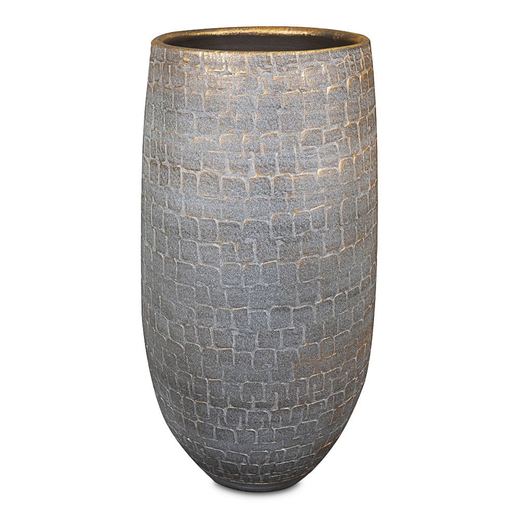 Renzo Vase Shiny Slate - 31x68cm