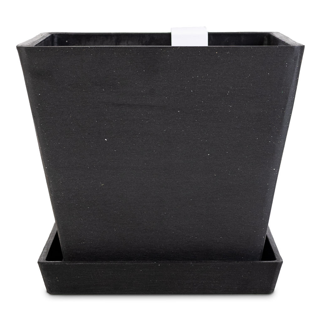 Rotterdam Planter Slate 20x20x18cm Saucer