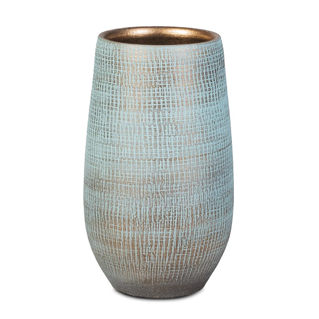 Ryan Plant Vase - Blue Gold - 18 x 30cm