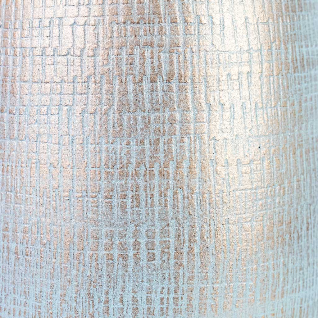 Ryan Vase Blue Gold Close Up