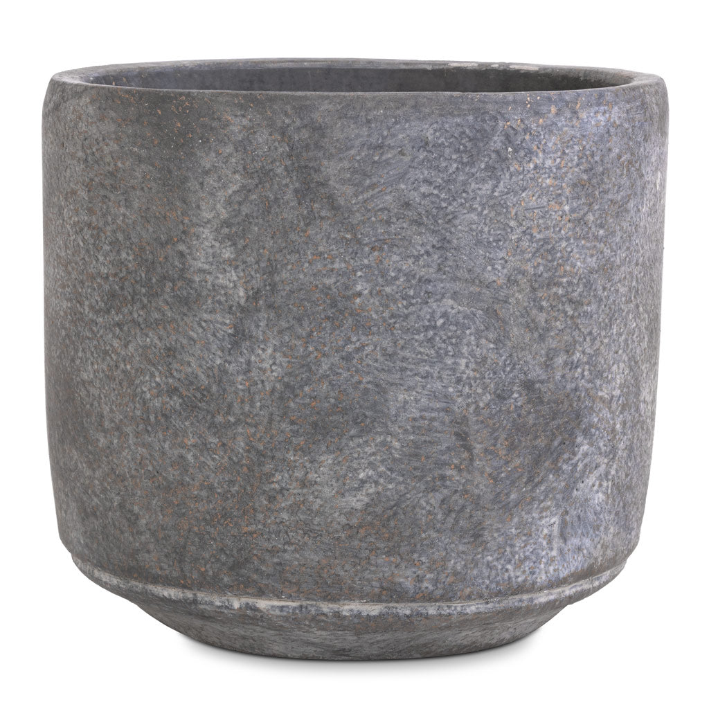 Saar Plant Pot - Earth Cement - 14 x 13cm