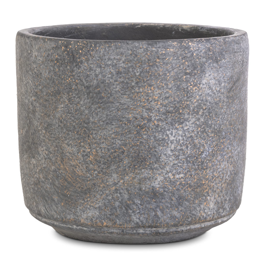 Saar Plant Pot - Earth Cement - 16 x 15cm