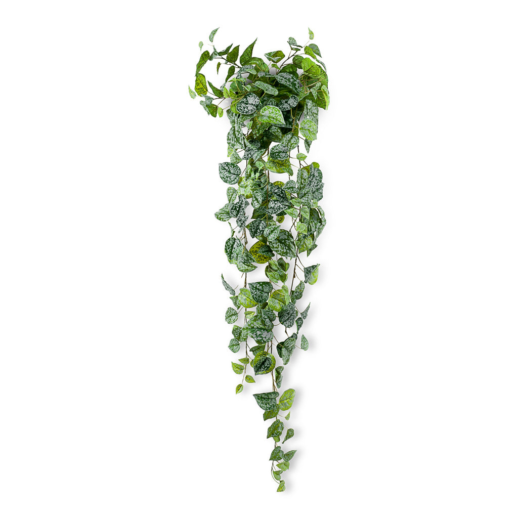 Satin Pothos Hanging Bush Artificial Green Grey - 180cm