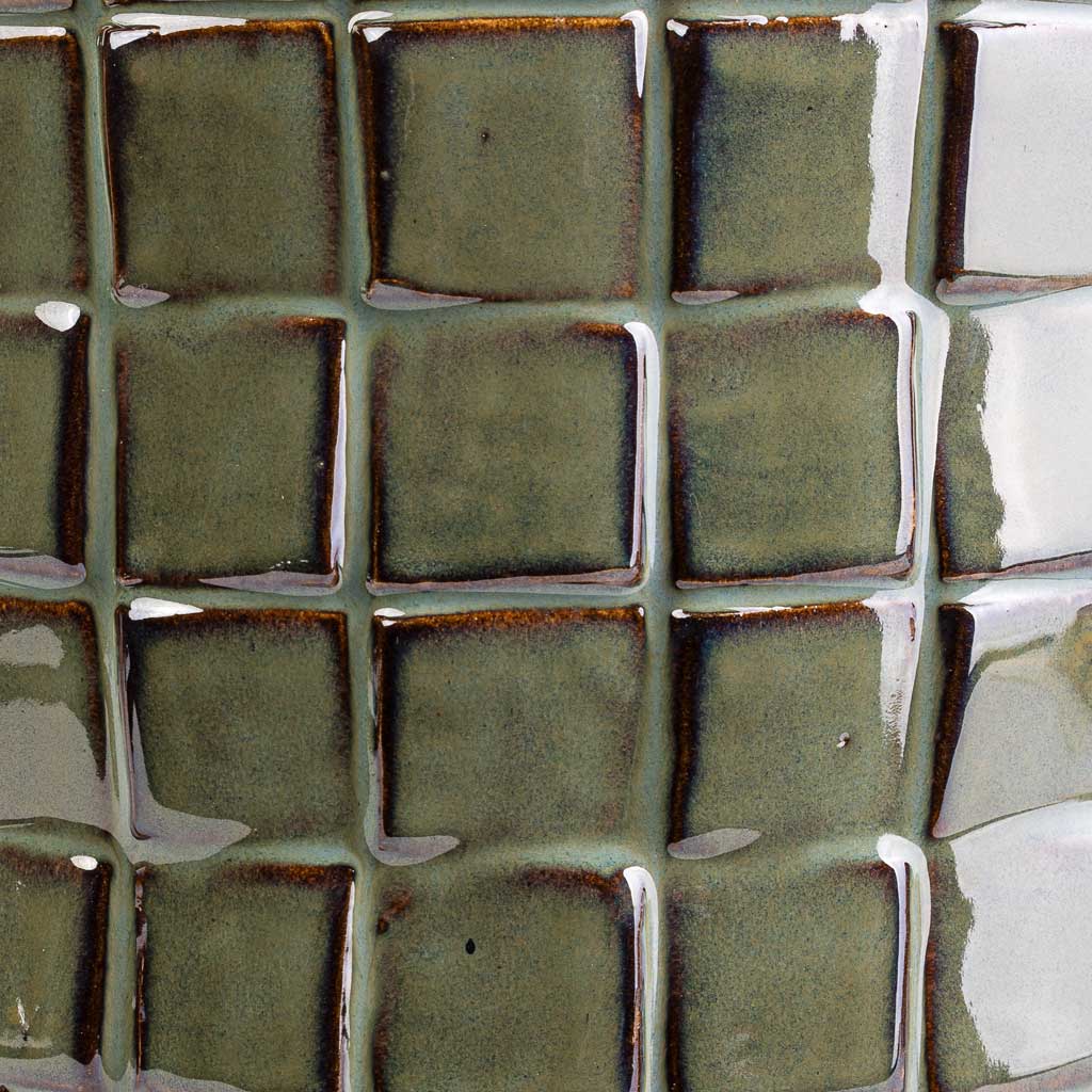 Stian Plant Pot - Moss Green Surface Colour and texture