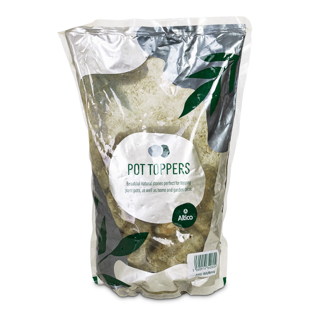 Stone Pot Topper Pouch Misty Morning bag of stones