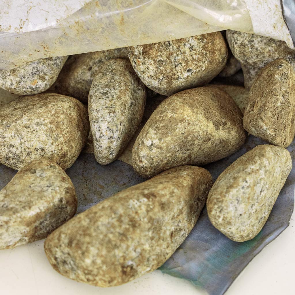 Stone Pot Topper Pouch Misty Morning bag of stones
