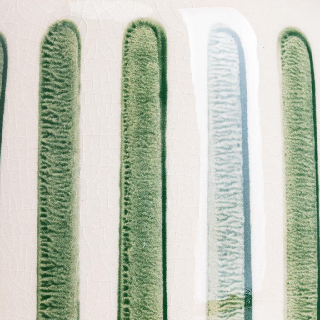 Stripe Pot Green Close Up 