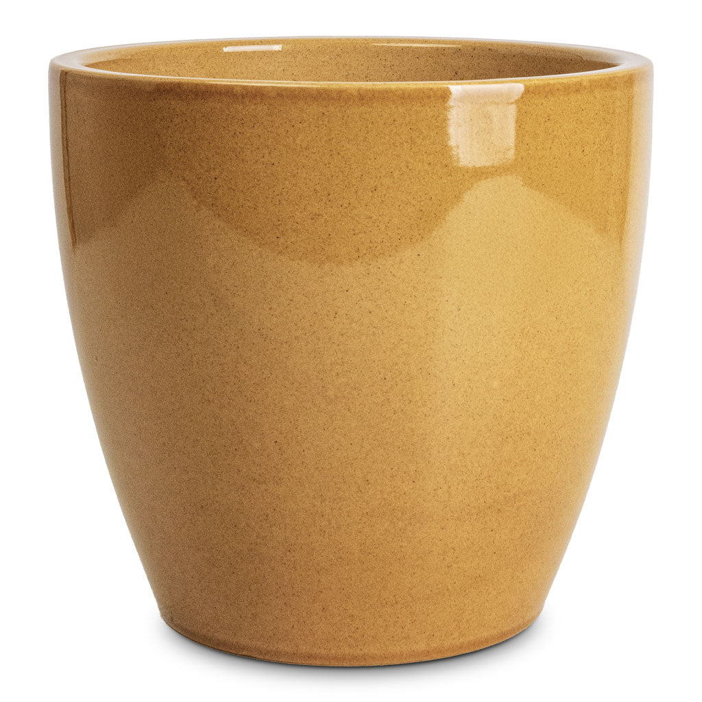 Sven Plant Pot - Mustard 16x13cm
