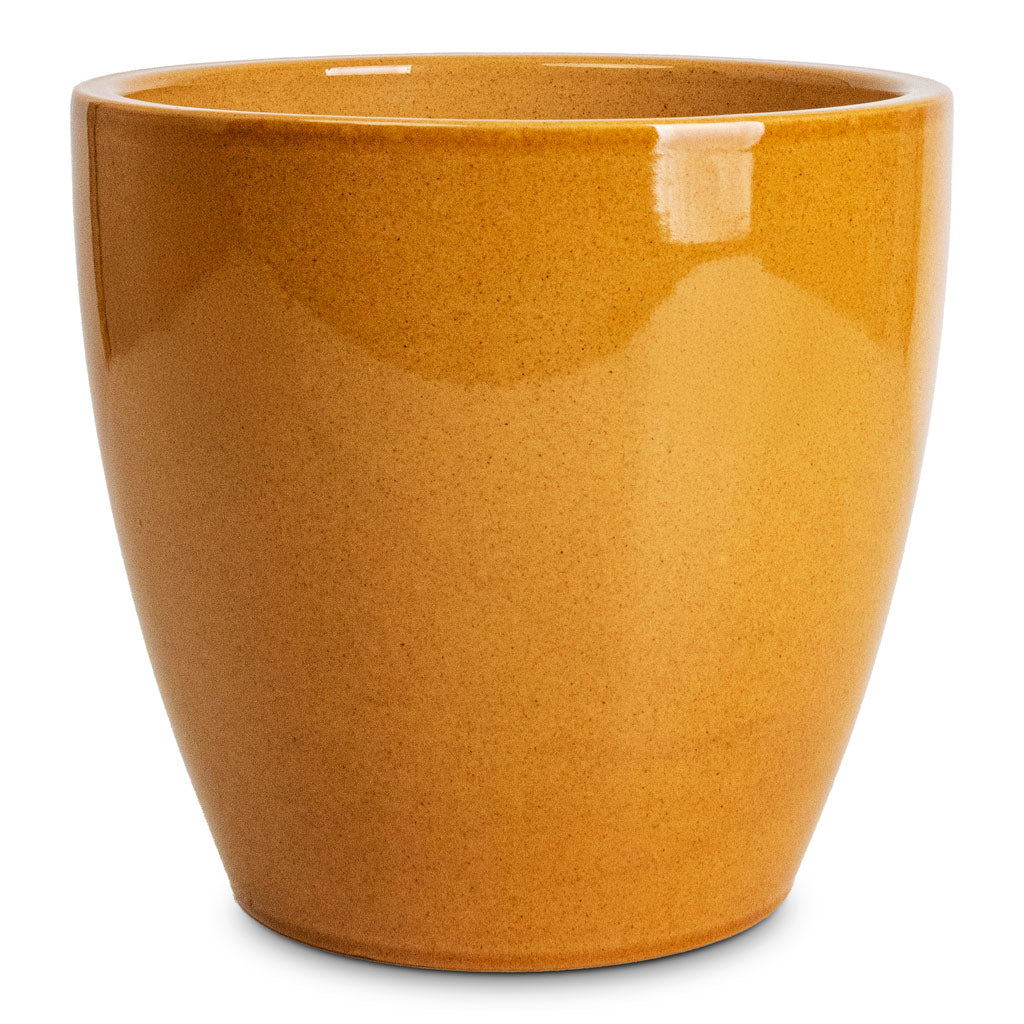 Sven Plant Pot - Mustard 16x13cm