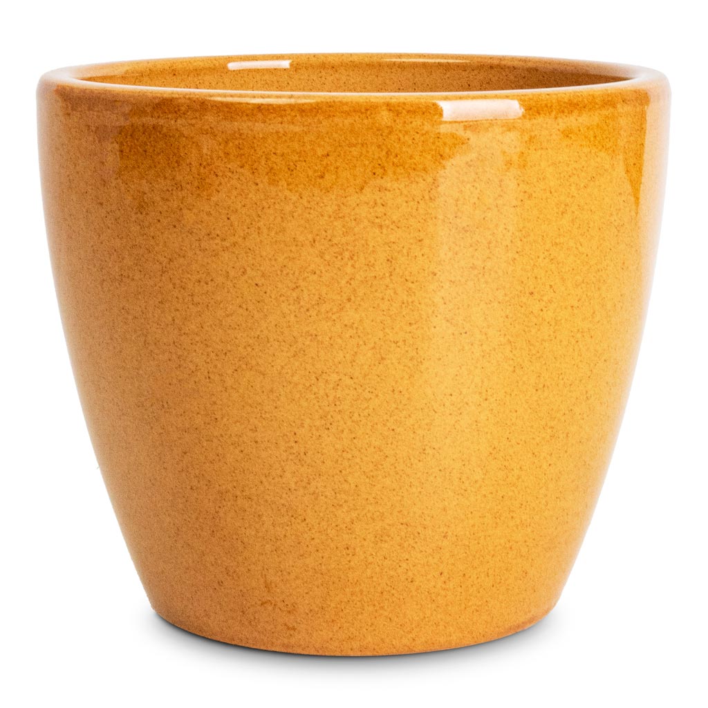 Sven Plant Pot - Mustard 13x11cm