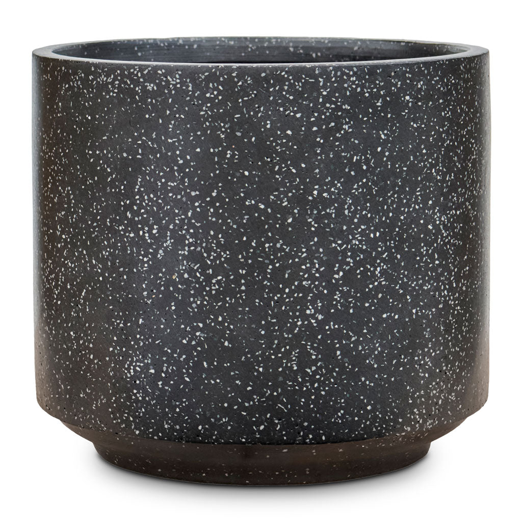 terrazzo plant pot Terrazzo Cylinder Planter - Black - Quality Planters | Hortology