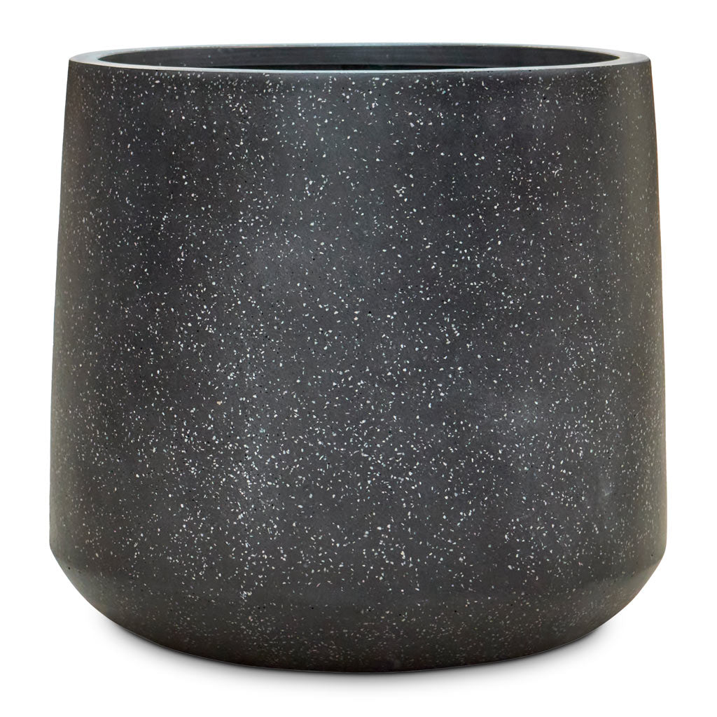 Terrazzo Darcy High Planter - Black