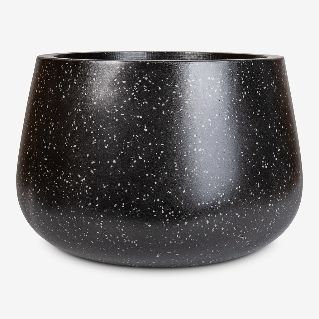 Terrazzo Darcy Planter Black - 37x32cm