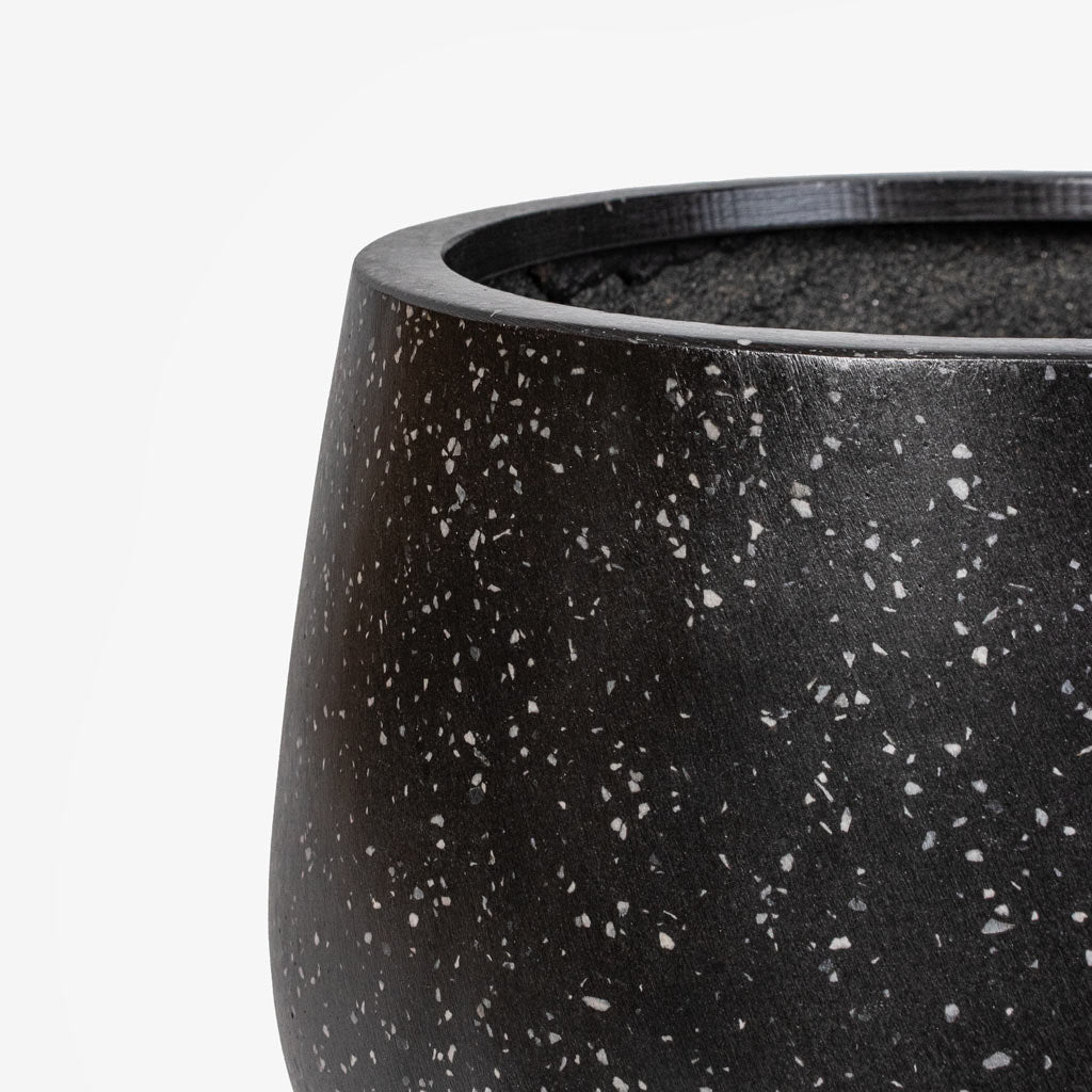 Terrazzo Darcy Planter Black Close Up 