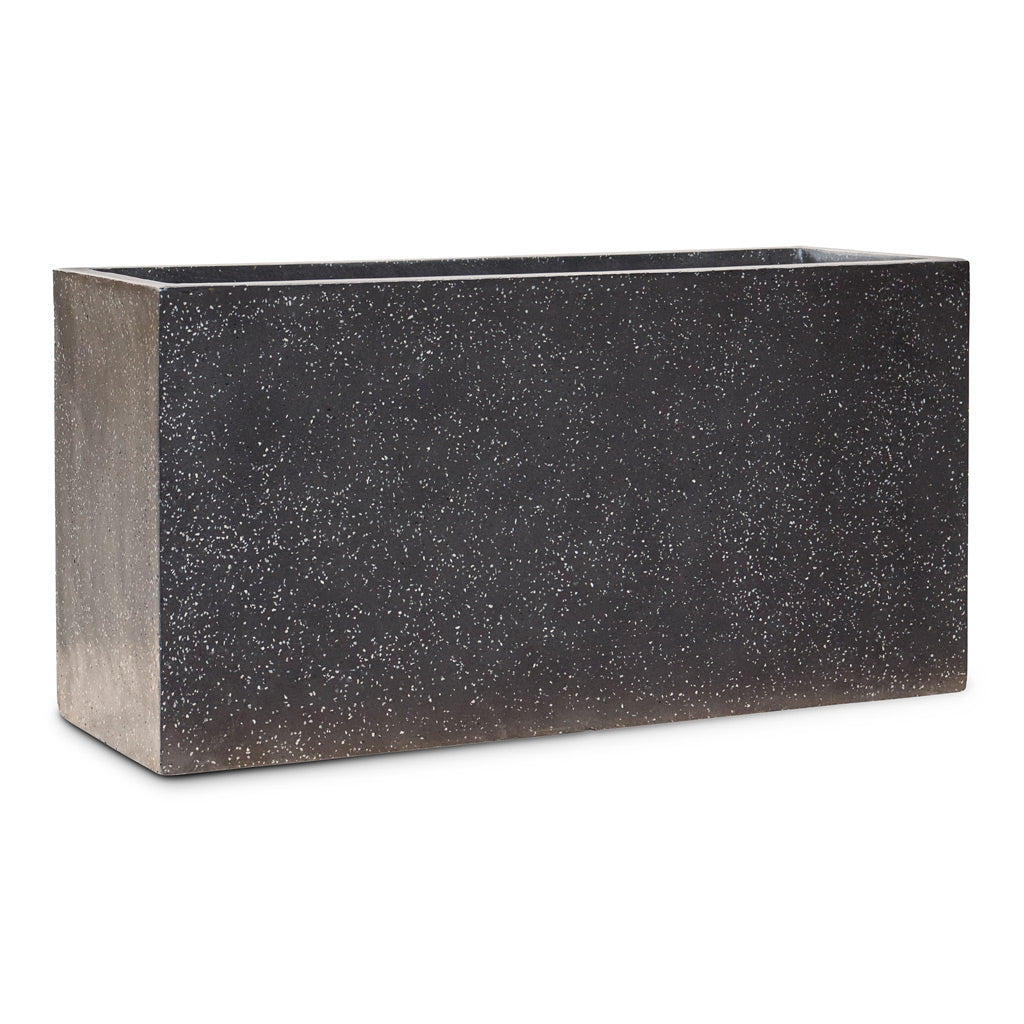 Terrazzo Trough Planter - Black Medium