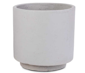 Vigo Plant Pot with Wooden Stand - Concrete Grey - Plant Pot