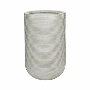 Cody Plant Vase - Ridged Cement 28 x 45cm
