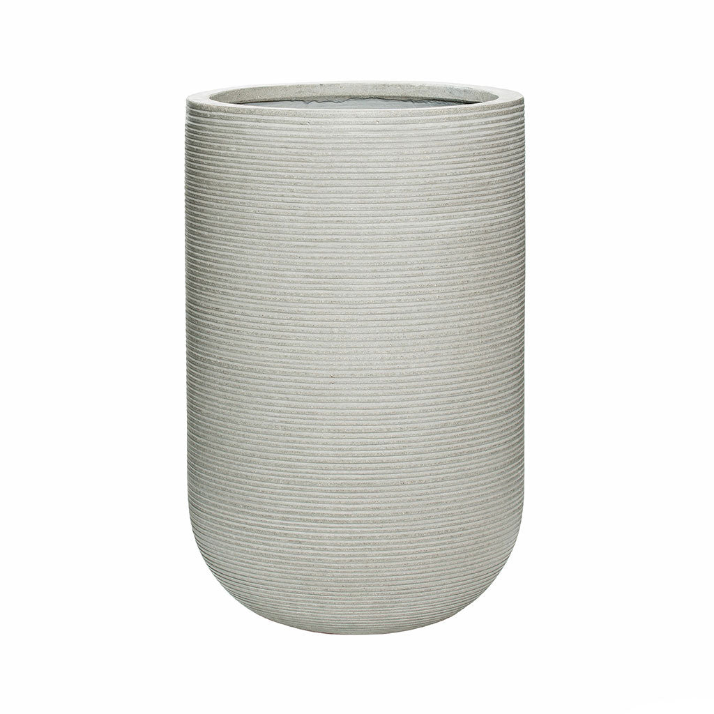 Cody Plant Vase - Ridged Cement 35 x 55cm