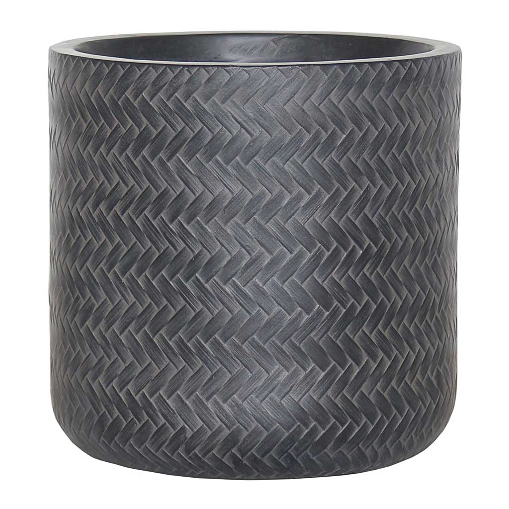 Angle Cylinder Plant Pot - Anthracite