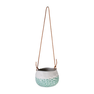 Baby Dotty - Turquoise Hanging Indoor Plant Pot